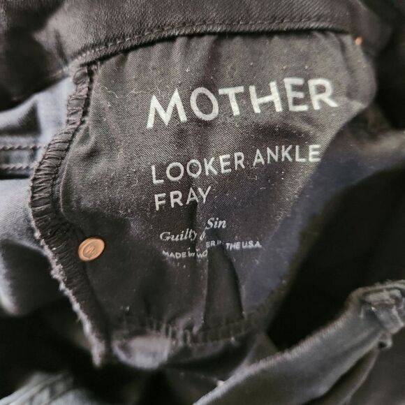 Mother Looker Ankle Fray Destressed Jeans Size 27 - Picture 6 of 8